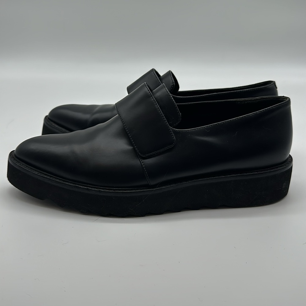 VINCE Women's Size 8 US Black Ames Leather
Creeper Loafers Platform Point Toe - Picture 12 of 13